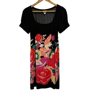 eci New York Size 6 Black Floral Mini Dress